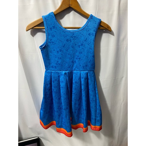 Tune Squad Space Jams Blue Kids Girls Skater Dress Size M 7/8 Target Cheer - Picture 2 of 11